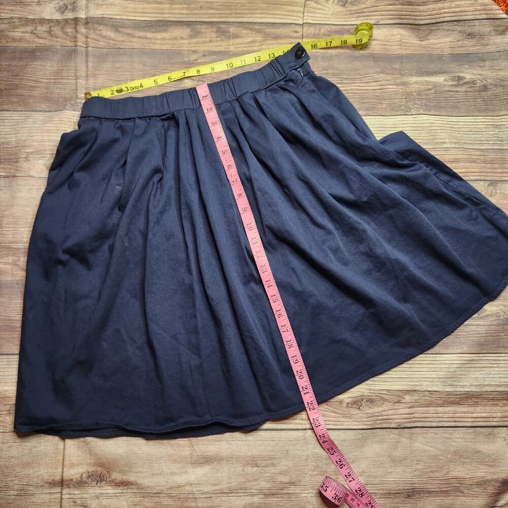 5/$15 Navy Blue Cotton Skirt - Picture 3 of 9